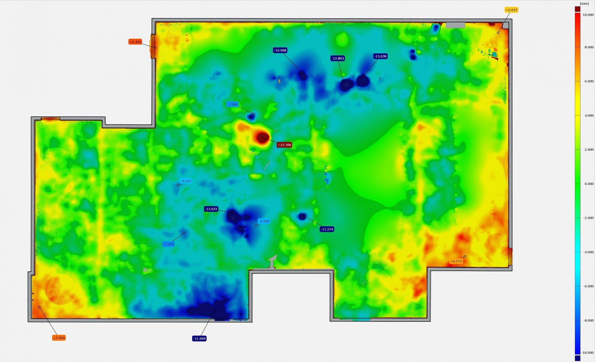 Ebenheitsbestimmung nach DIN 18202 - 3D SCANWORKS